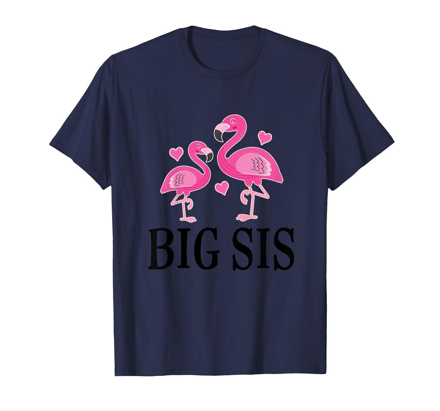 Kids Big Sis Announcement Flamingo Sister T-Shirt