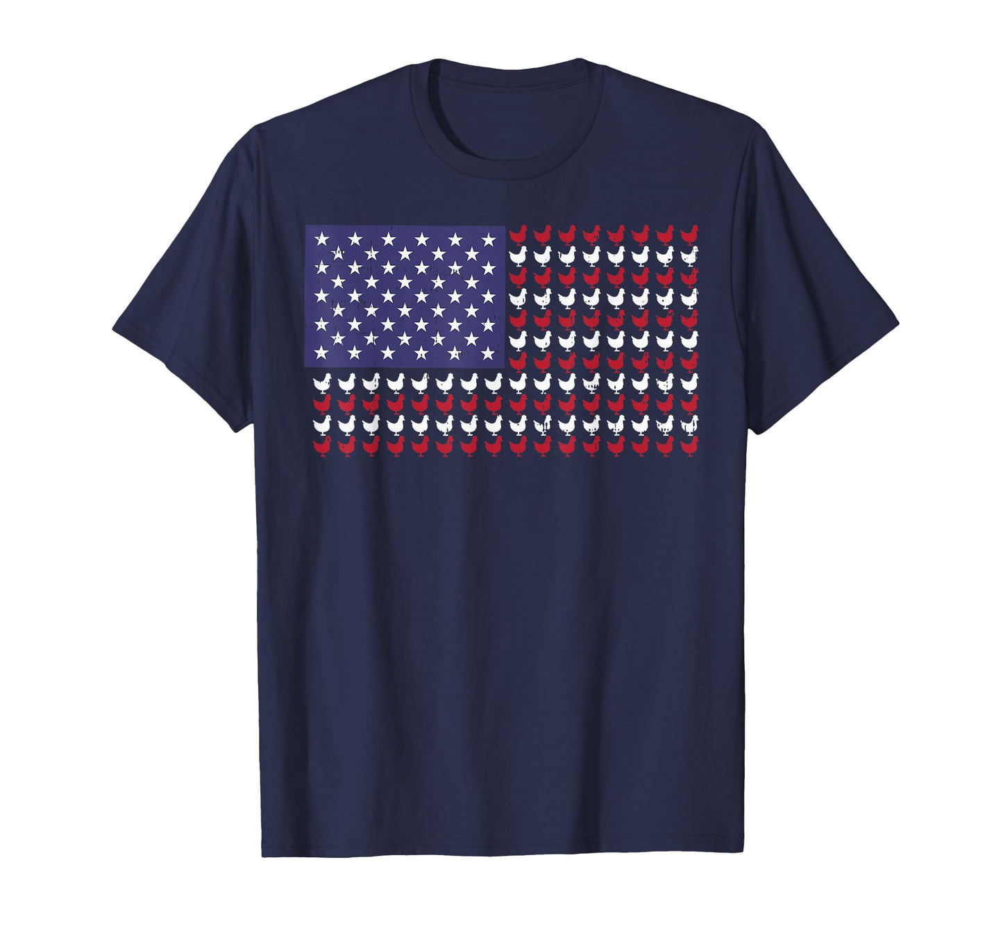 4th Of July US Flag Chickens Farm Patriotic Men Women Kids T-Shirt