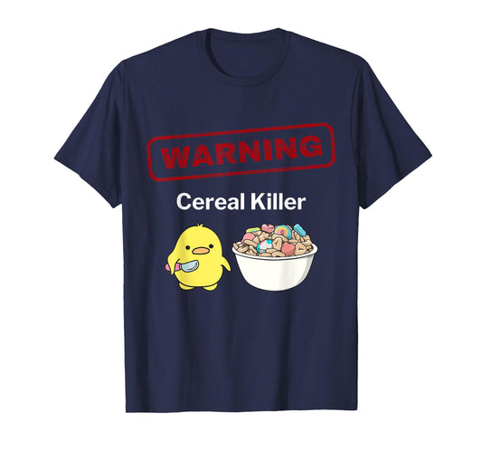 Funny Warning Cereal Killer Caution Cute Kawaii Anime Chick T-Shirt