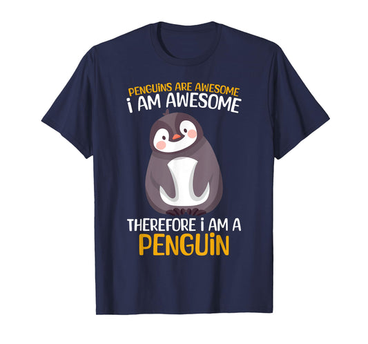 Penguins Are Awesome I Am Penguin Lover Lazy Halloween T-Shirt