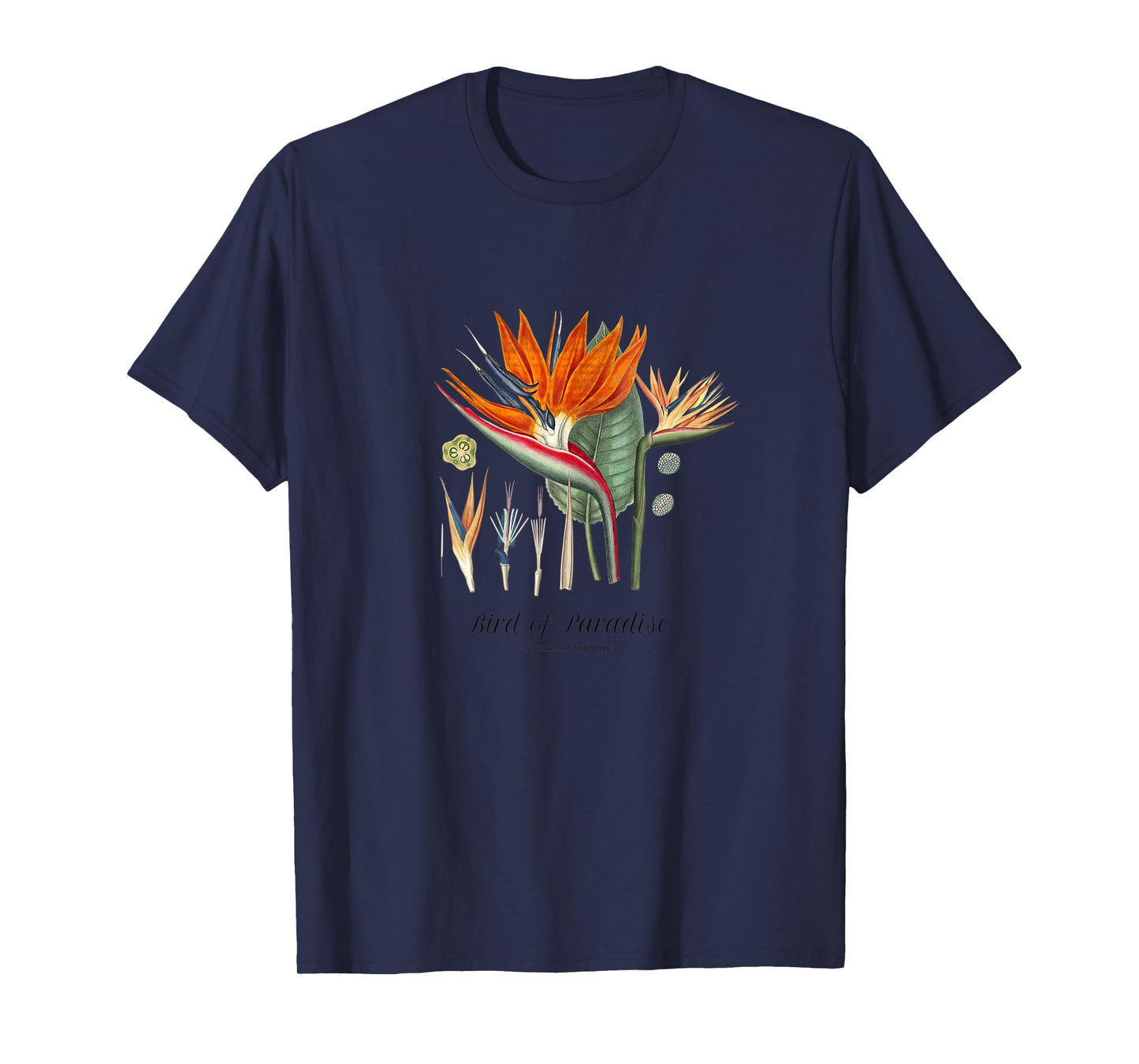 Womens Bird of Paradise Botanical, Tropical Plants T-Shirt