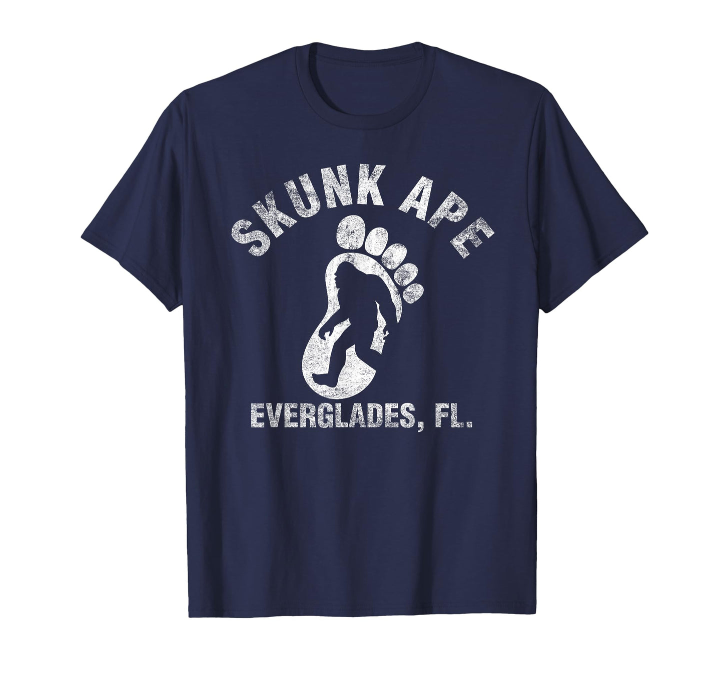 Vintage Retro Skunk Ape Foot Florida Everglades Bigfoot T-Shirt