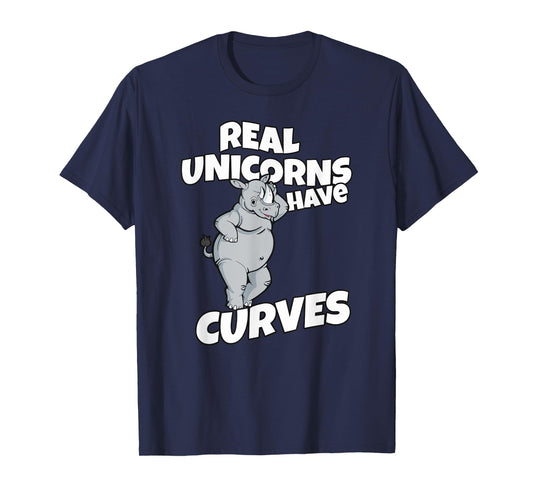 real unicorns have curves rhino gift T-Shirt