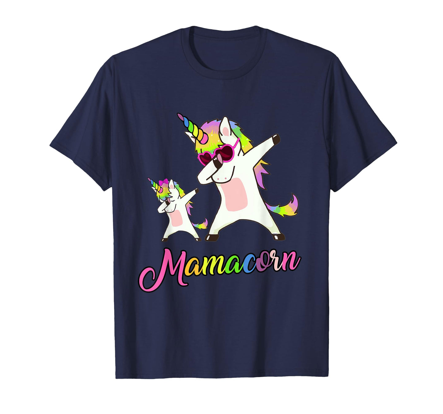 Mamacorn Funny Unicorn Mommy Unicorn Girl and Mother T-Shirt