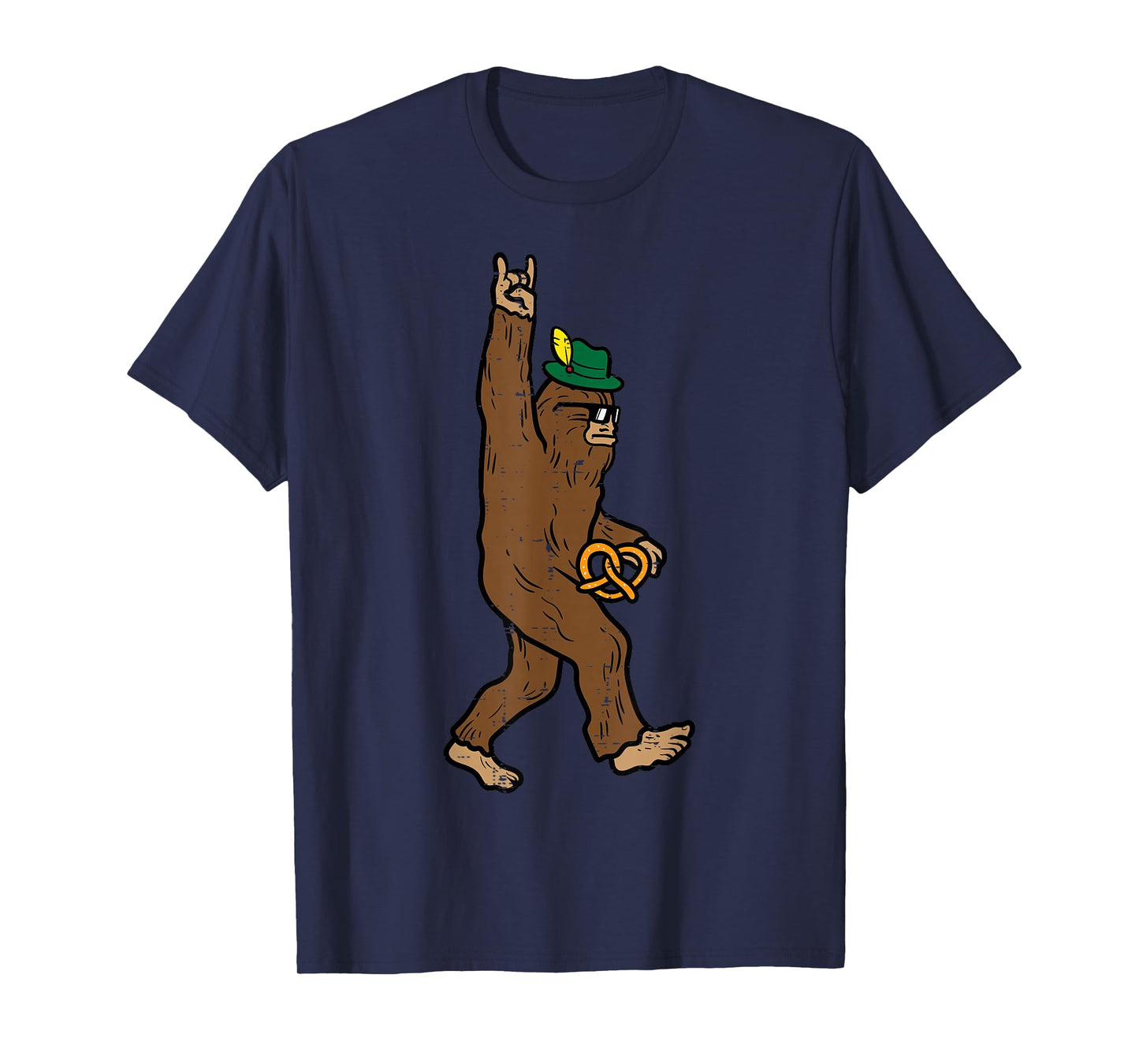 Oktoberfest Bigfoot Sasquatch Rock Rocker German Men Boy Kid T-Shirt