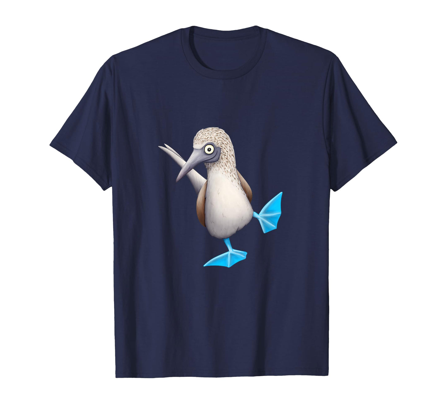 Skizzenmonster Quirky Seabird Gifts Blue Foot Booby Drawing Funky Dancing Tropical Bird T-Shirt
