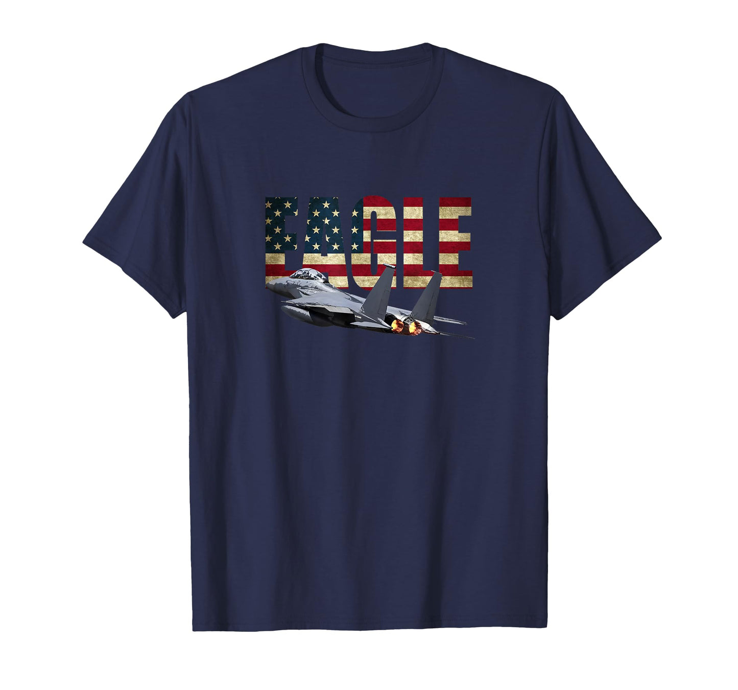 F-15 EAGLE FIGHTER PLANE JET TSHIRT US FLAG T-Shirt
