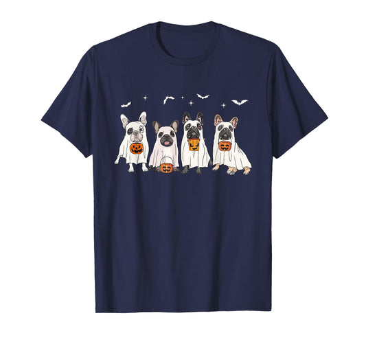 Happy Halloween French Bulldog Ghost French Bulldog Lover T-Shirt