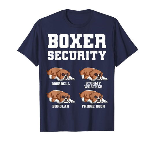 Boxer Security Doorbell Stormy Weather Burglar Fridge Door T-Shirt