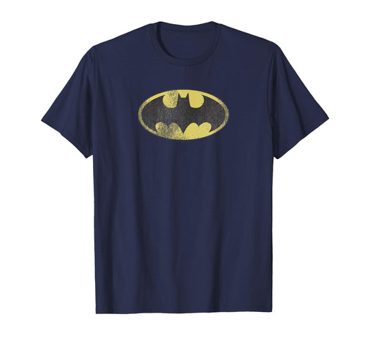 Batman Retro Bat Logo Distressed T-Shirt