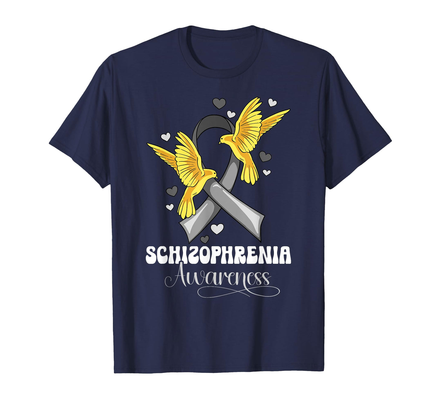 Schizophrenia Awareness T-Shirt - Unisex Kids' Black Modern Letter Print Crew Neck Short Sleeve T-Shirt