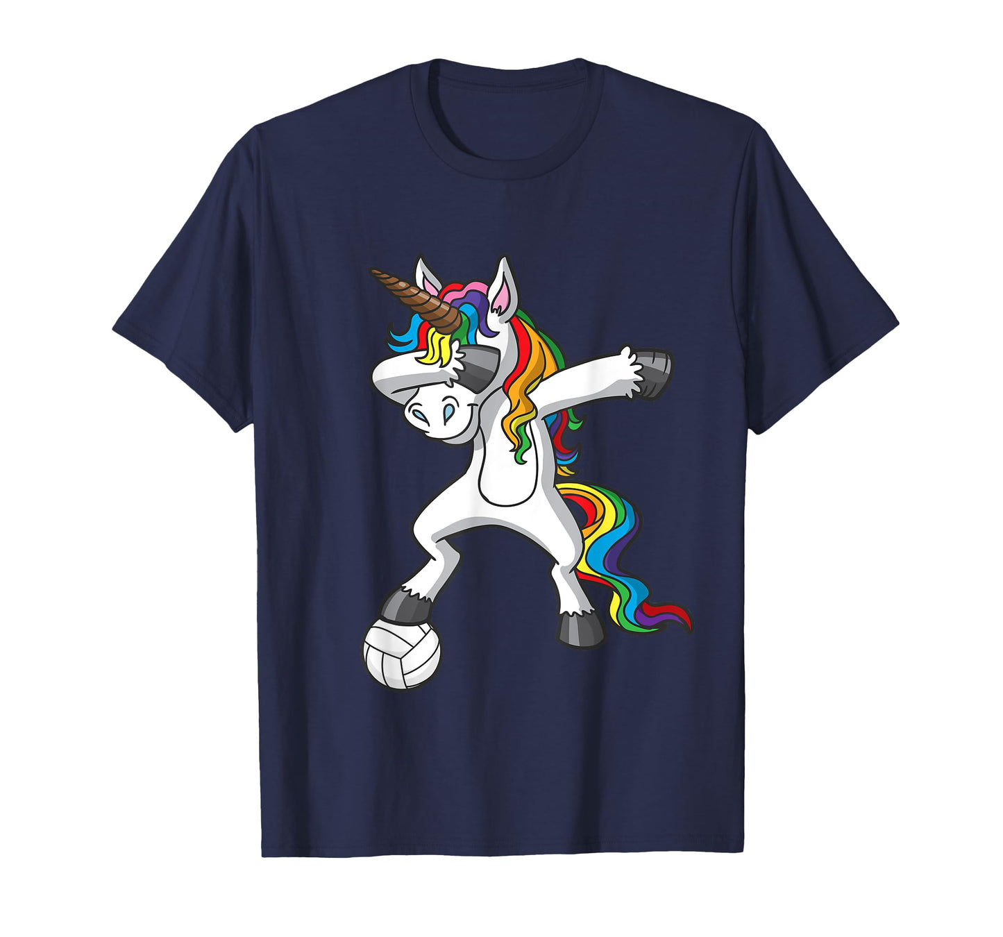 Dabbing Unicorn Volleyball Player Team Goalie Girls T-Shirt