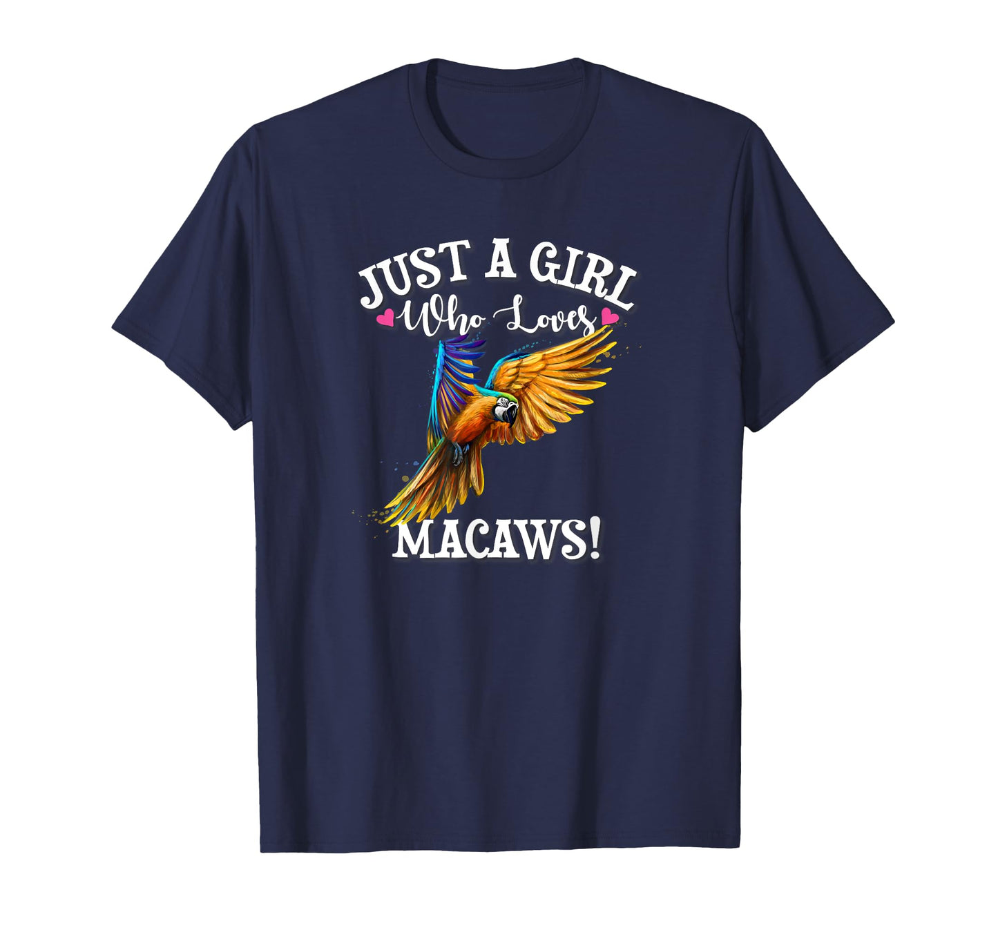 Tropical Rainforest Parrot Lover Girl Who Loves Blue Macaws T-Shirt