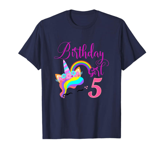 Kids I'm 6th the Birthday for Girl Unicorn 6 year old Birthday T-Shirt