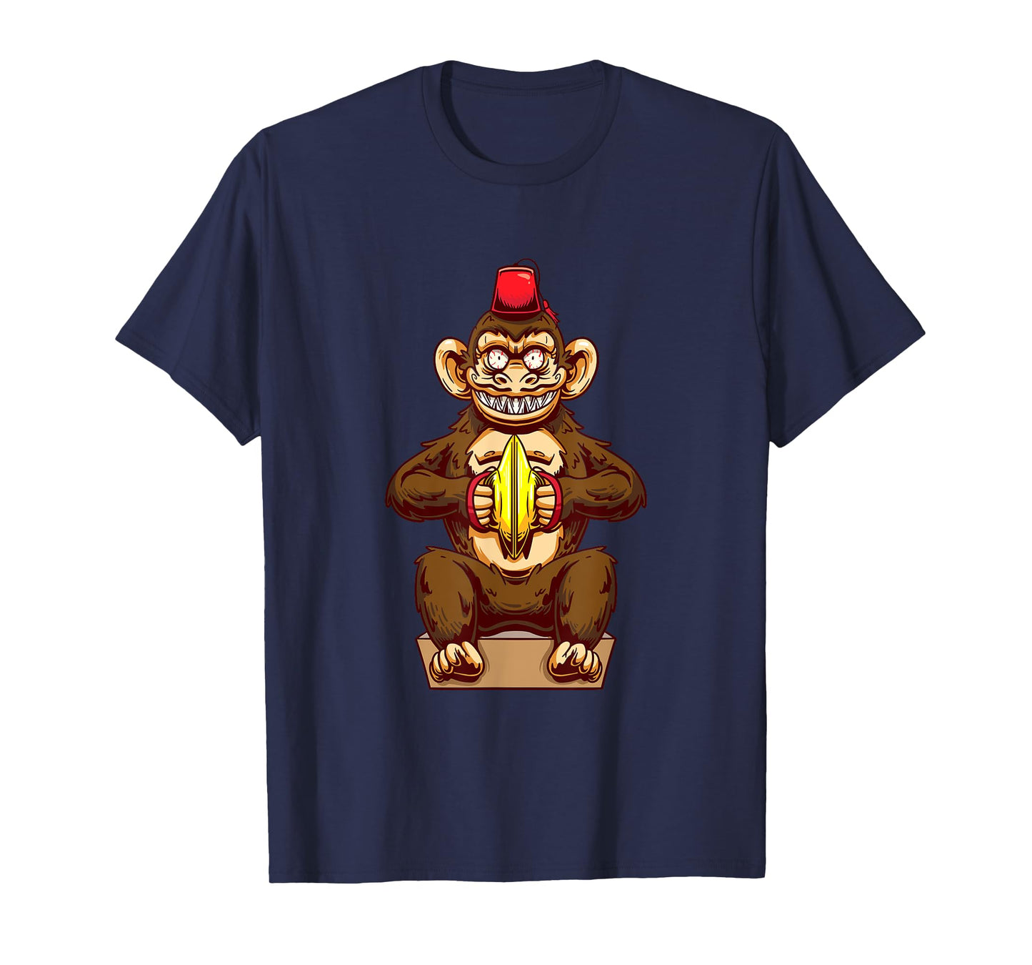 Monkey Playing Cymbals Drummer Ape Musician Marching Band T-Shirt