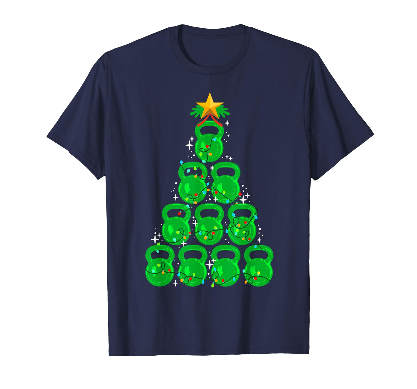 Christmas Tree Kettlebell Xmas Gym Workout Fitness Exercise T-Shirt