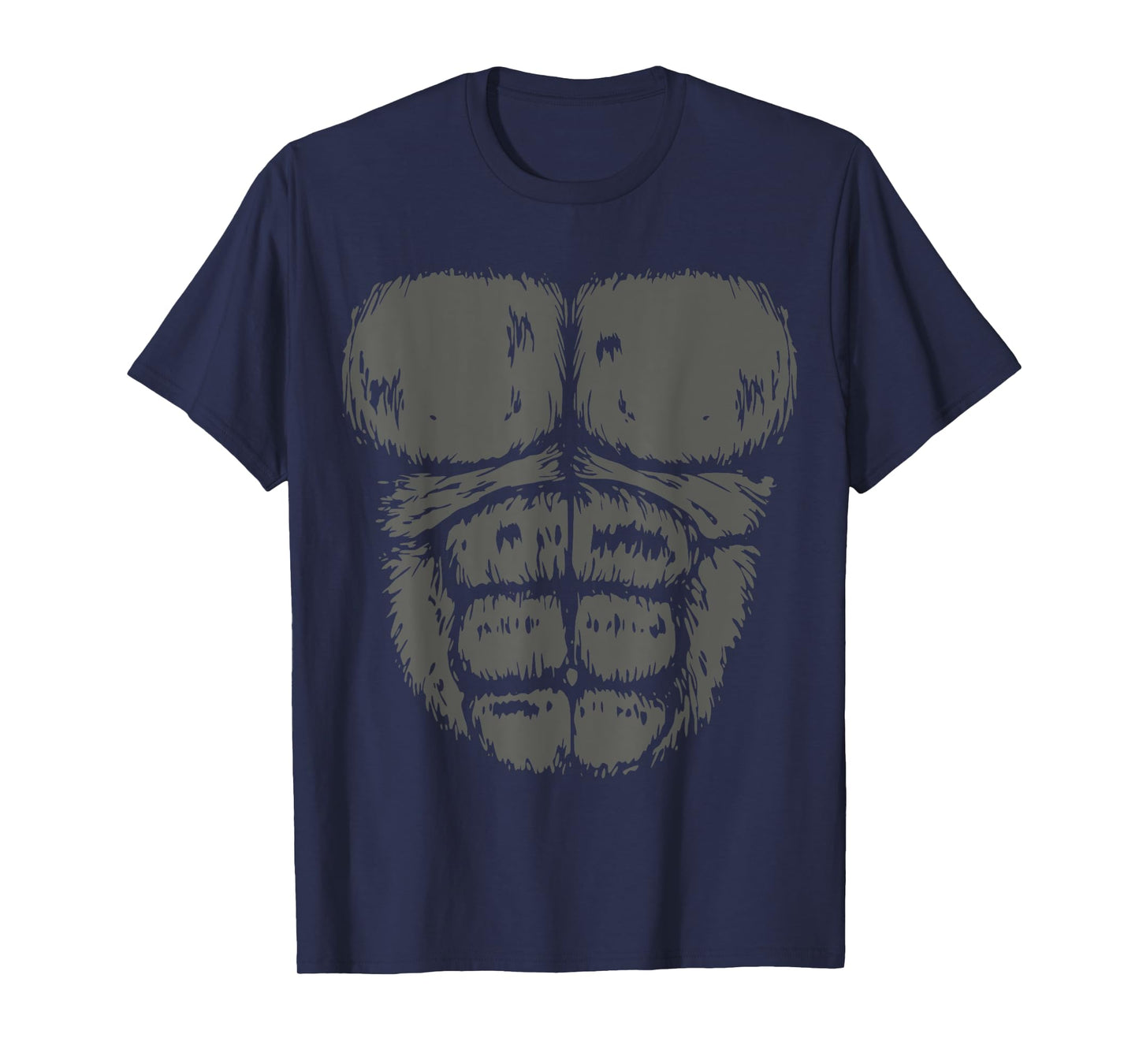 Gorilla Monkey Belly Chest Costume DIY Halloween T-Shirt