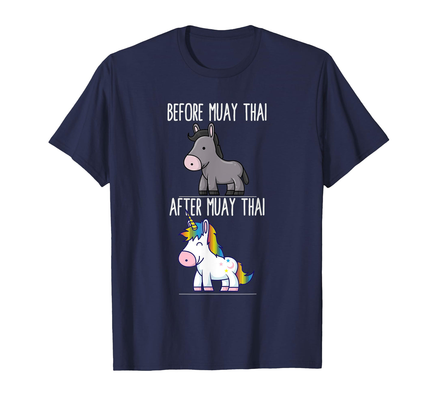 Before After Muay Thai Unicorn Fighter Boxing T-Shirt