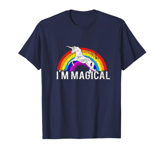 I'm Magical Unicorn In Rainbow T-shirt Funny and Pretty Tee T-Shirt