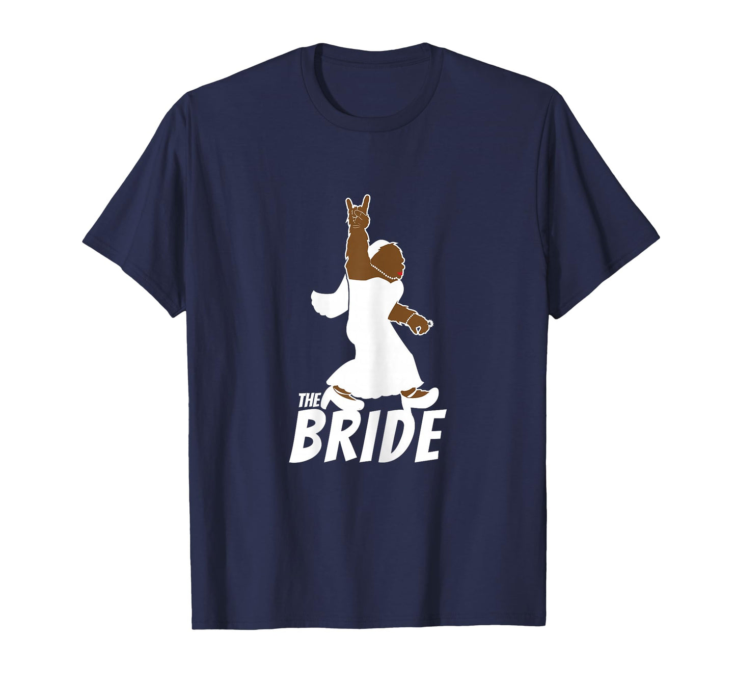 Funny Bigfoot Rock and Roll Wedding Party Gift for Bride T-Shirt