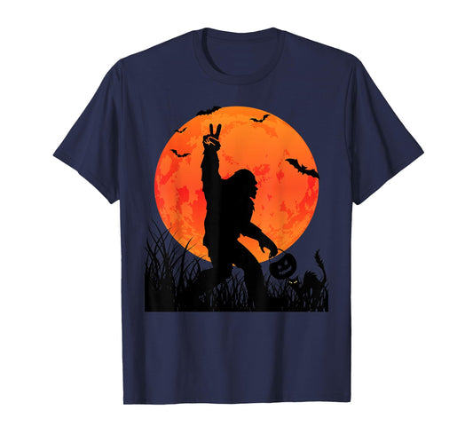 Funny Halloween Rocking Sasquatch Bigfoot Halloween T-Shirt