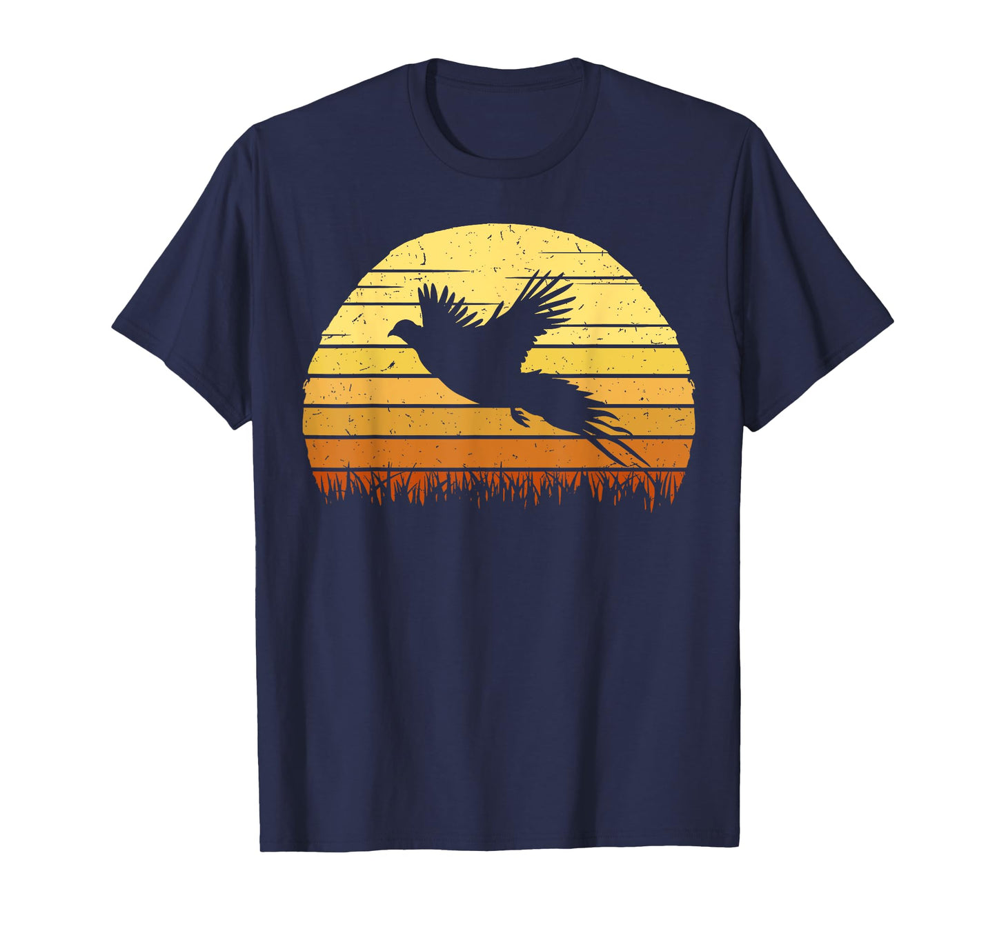 Pheasant Hunting Retro Hunter Flying Bird Shooting Gift Idea T-Shirt