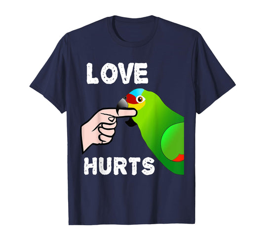 Love Hurts Red Lored Amazon Parrot T-Shirt