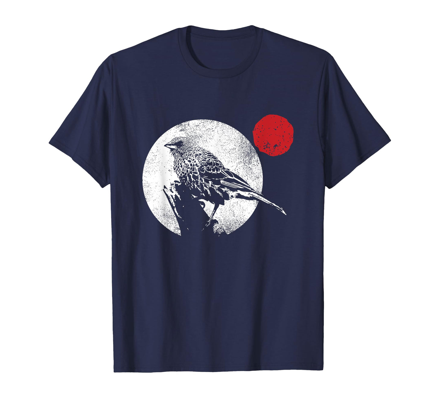 Bird Matching Red Moon Style Murakami T-Shirt