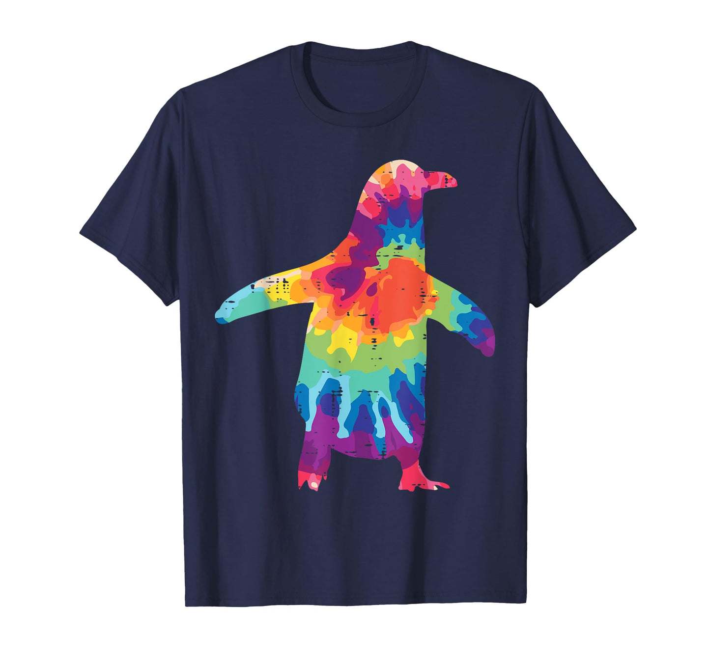 Penguin Silhouette Tie Dye Retro Groovy Hippie Men Women Kid T-Shirt
