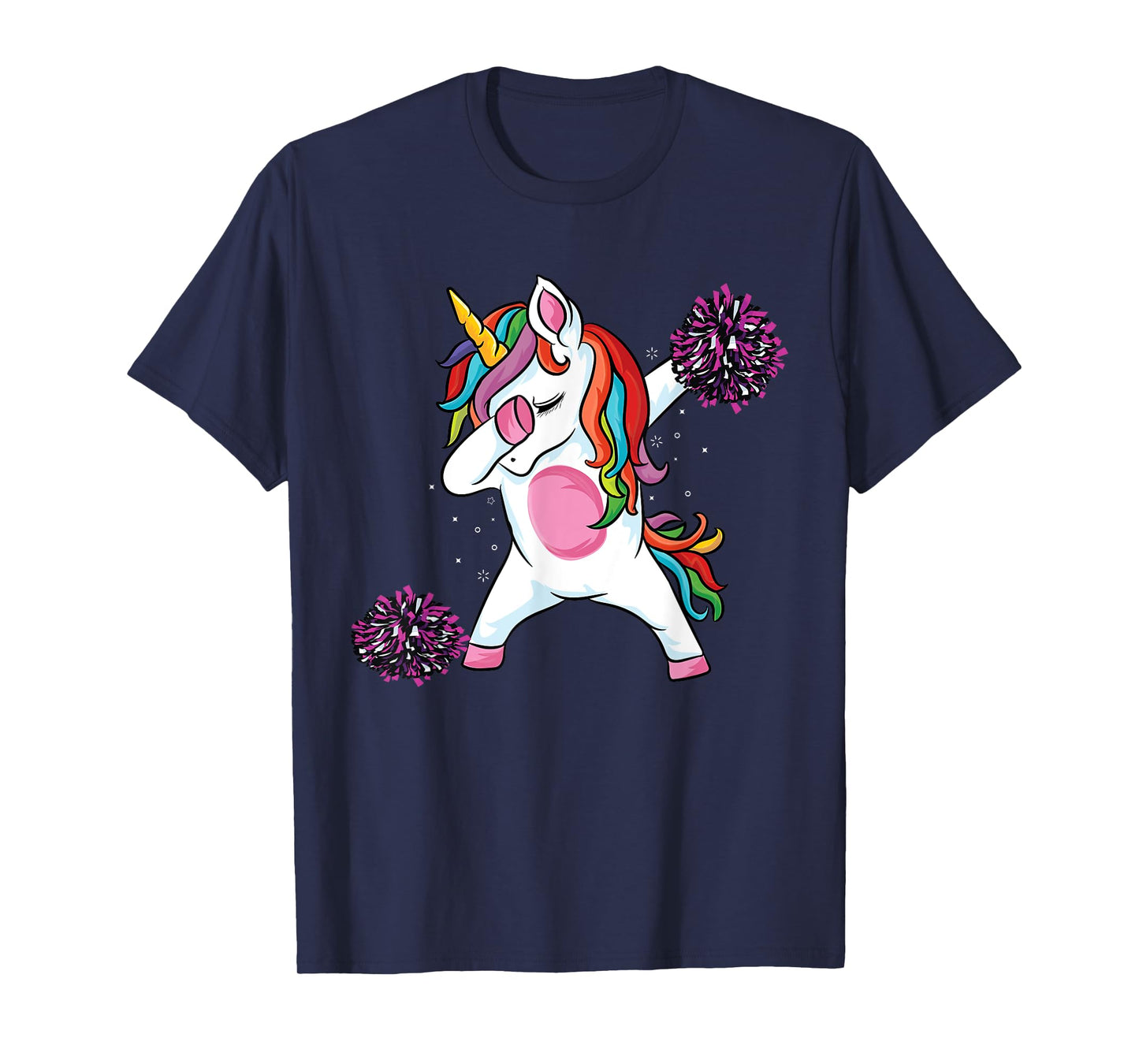 Magical dabbing unicorn cheer cute unicorn Cheerleading T-Shirt