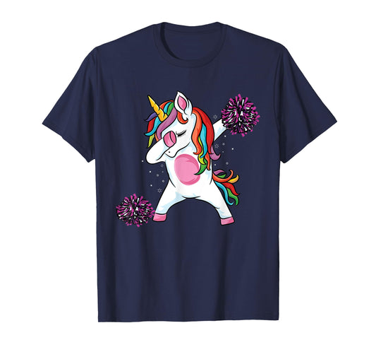 Magical dabbing unicorn cheer cute unicorn Cheerleading T-Shirt
