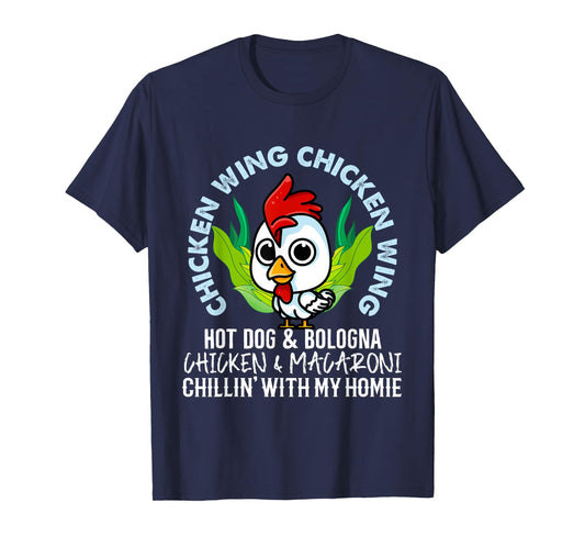 Chicken Wing Chicken Wing Hot Dog Bologna Macaroni T-Shirt for Men Women Kids