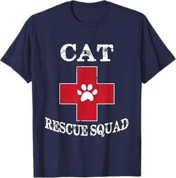 Animal Rescue Shirt - Cat Rescue Squad T shirts T-Shirt for Men Women Girls Kids