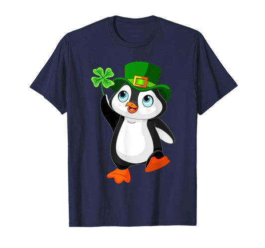 St. Patrick's Day Penguin Shirt, Irish, Shamrock, Clover T-Shirt