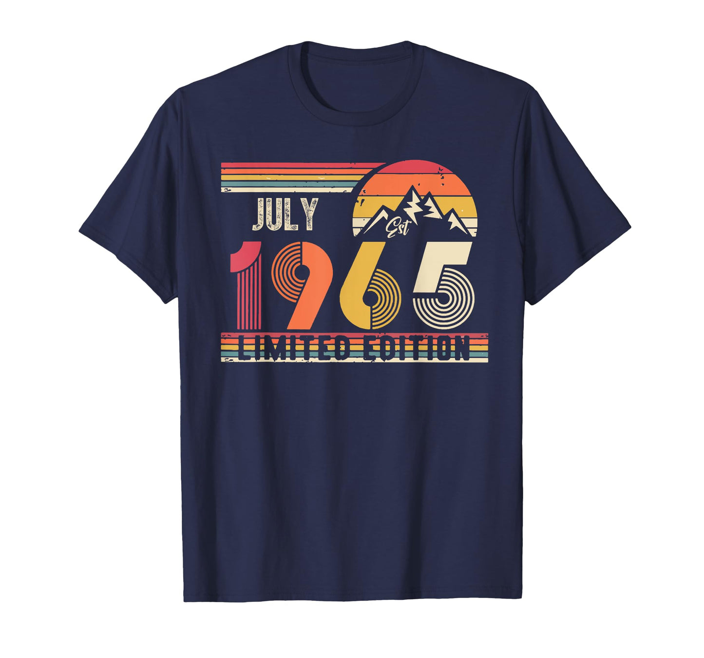 Vintage 1965 Limited Edition 60-Year-Old July 60th Birthday T-Shirt