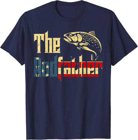 Funny Rodfather Trout Fly Fishing T Shirt Mens Reel Cool Dad T-Shirt