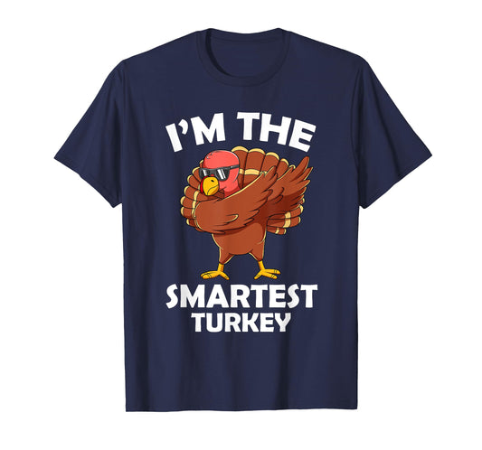Smartest Turkey Family Group Matching Thanksgiving Party T-Shirt