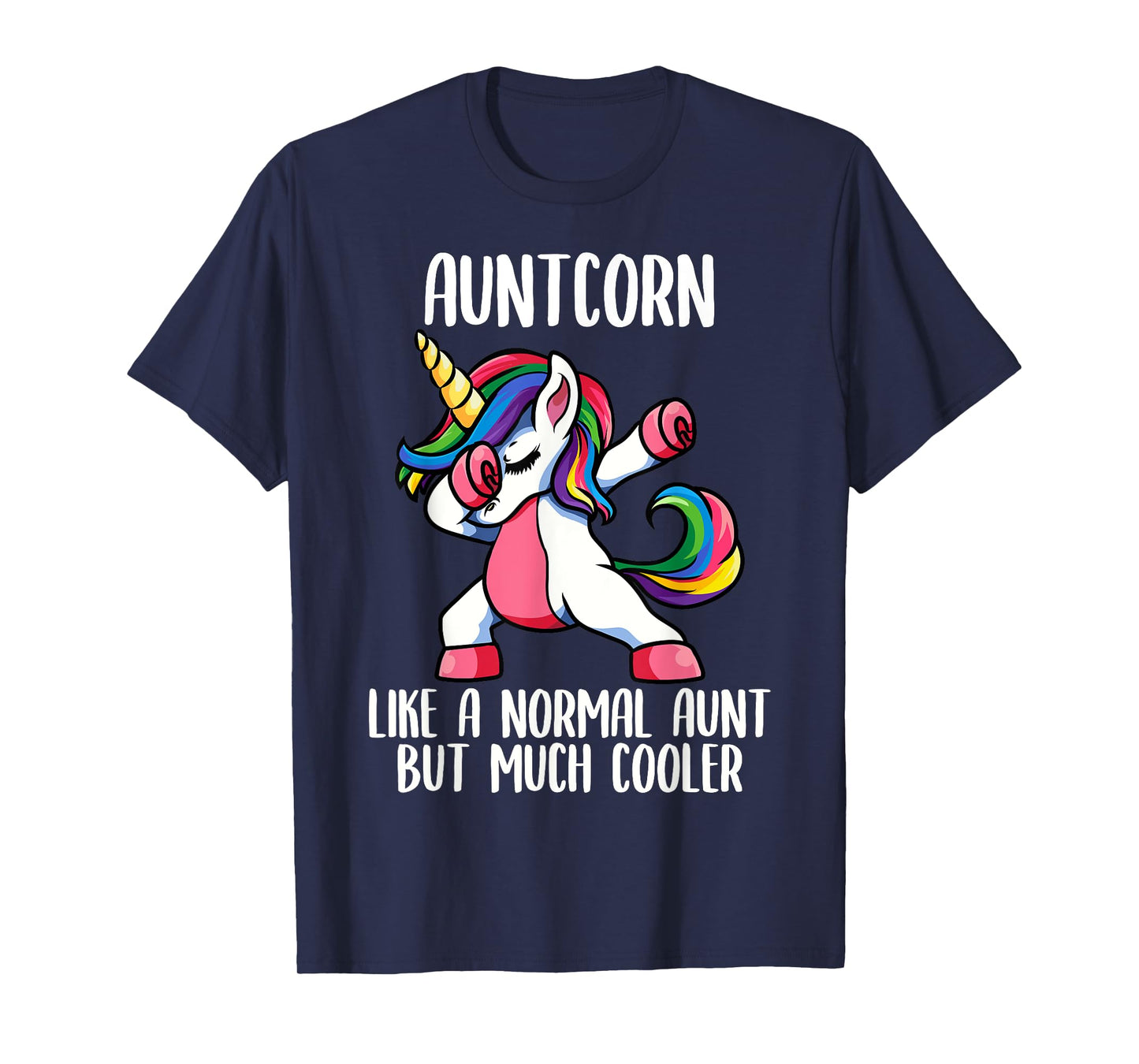 Unicorn Aunt Girl Birthday Party Apparel, AuntCorn Cute T-Shirt