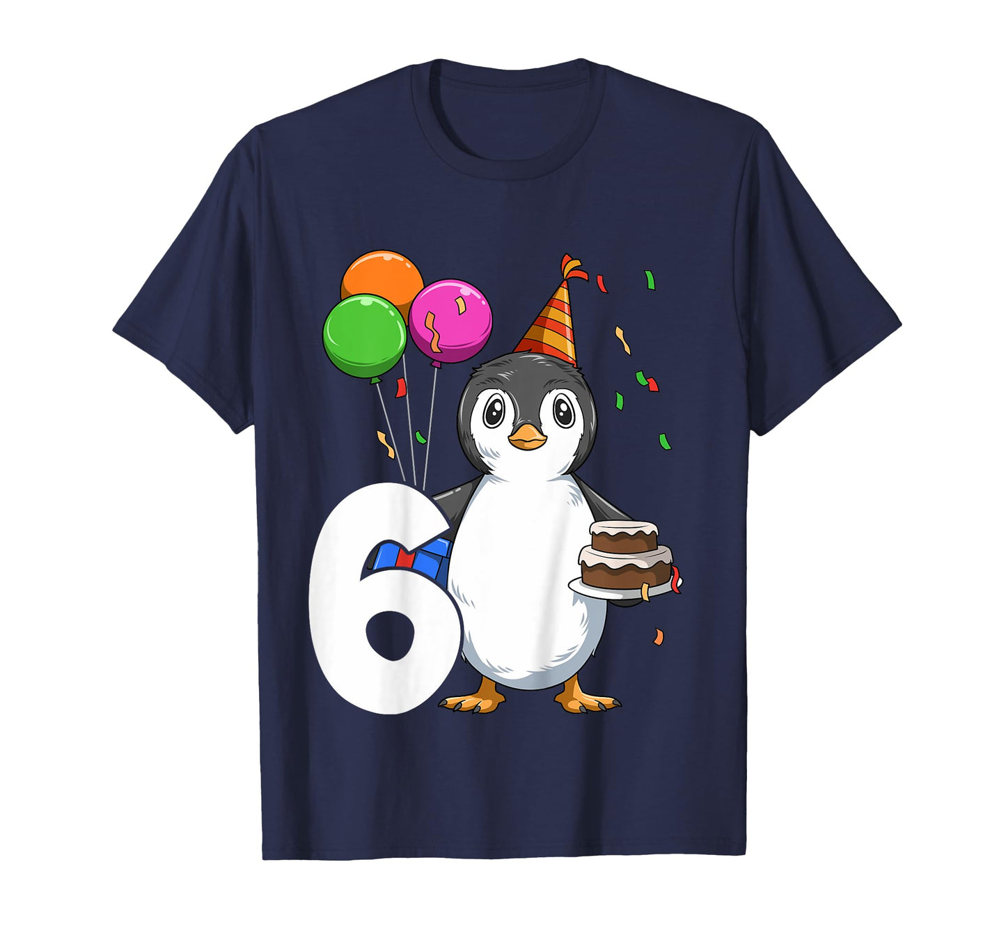 Penguin Birthday 6 Penguin 6th Birthday Outfit Penguin Party T-Shirt