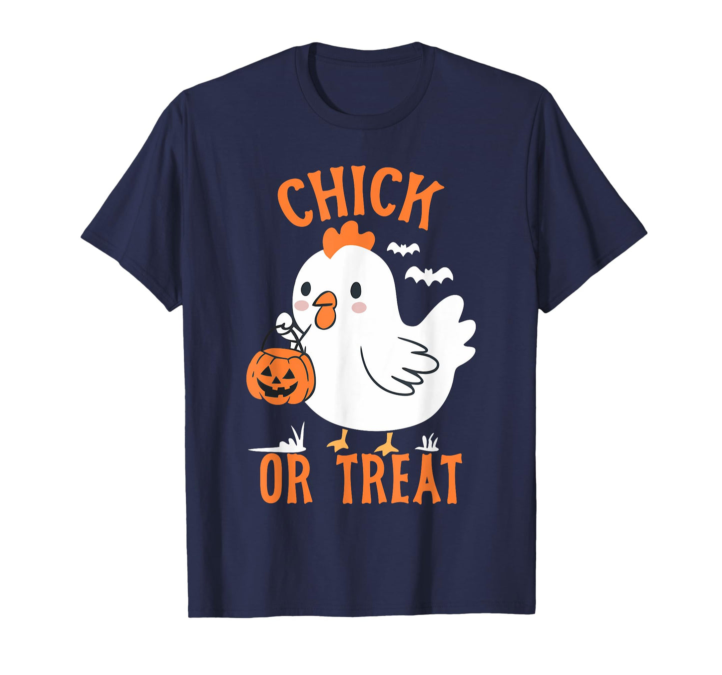 Chick Or Treat Shirt Funny Chicken Halloween Kids Girl Boy T-Shirt