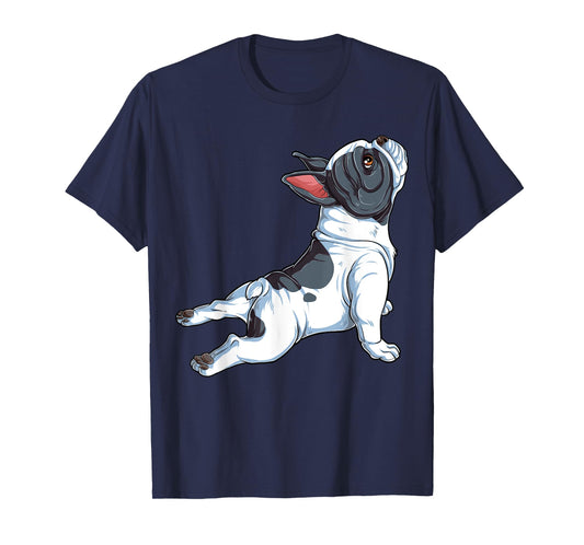French Bulldog Yoga T shirt Frenchie Namaste Men Funny Gift T-Shirt