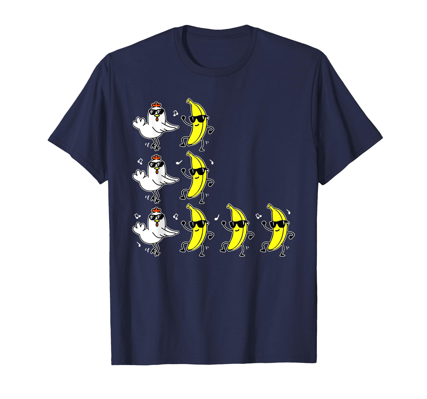 Funny Chicken Banana For Men Women Teens Kids T-Shirt