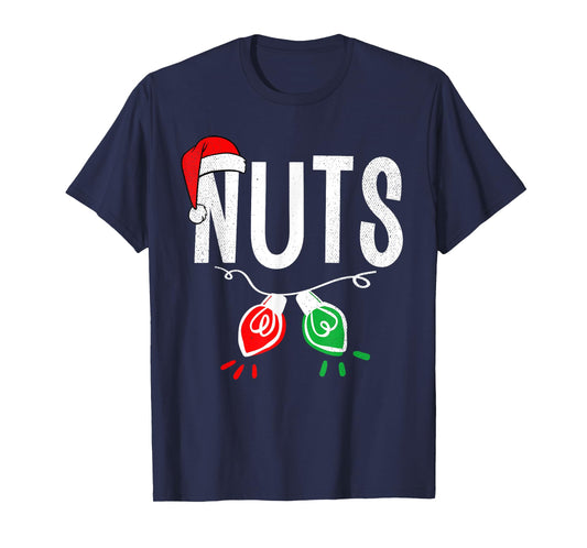 Chest Nuts Matching Chestnuts Funny Christmas Couples Nuts T-Shirt