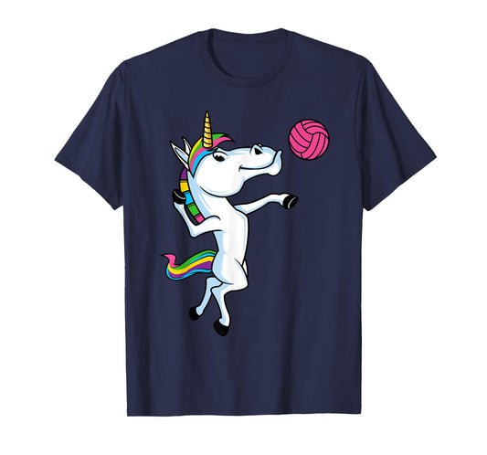Funny Unicorn Sports Volleyball Magical Ball Player Athlete T-Shirt