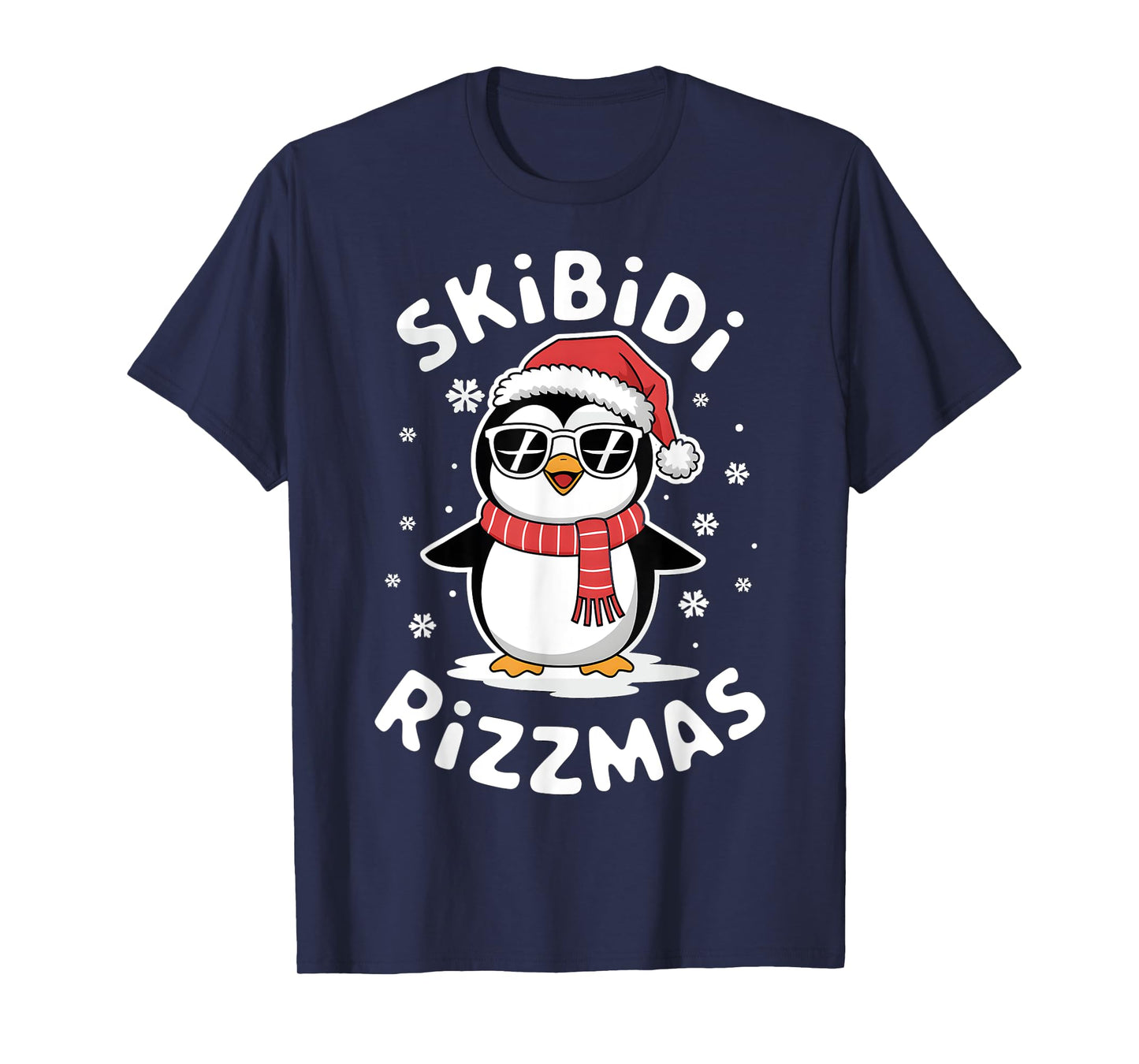 Skibidi Rizzmas Funny Christmas Christmas Season Penguin T-Shirt