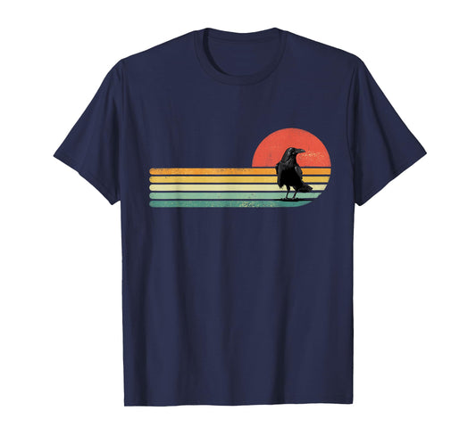 Raven Crow Shirt Retro Style Animal Bird Lover Bird Watcher T-Shirt