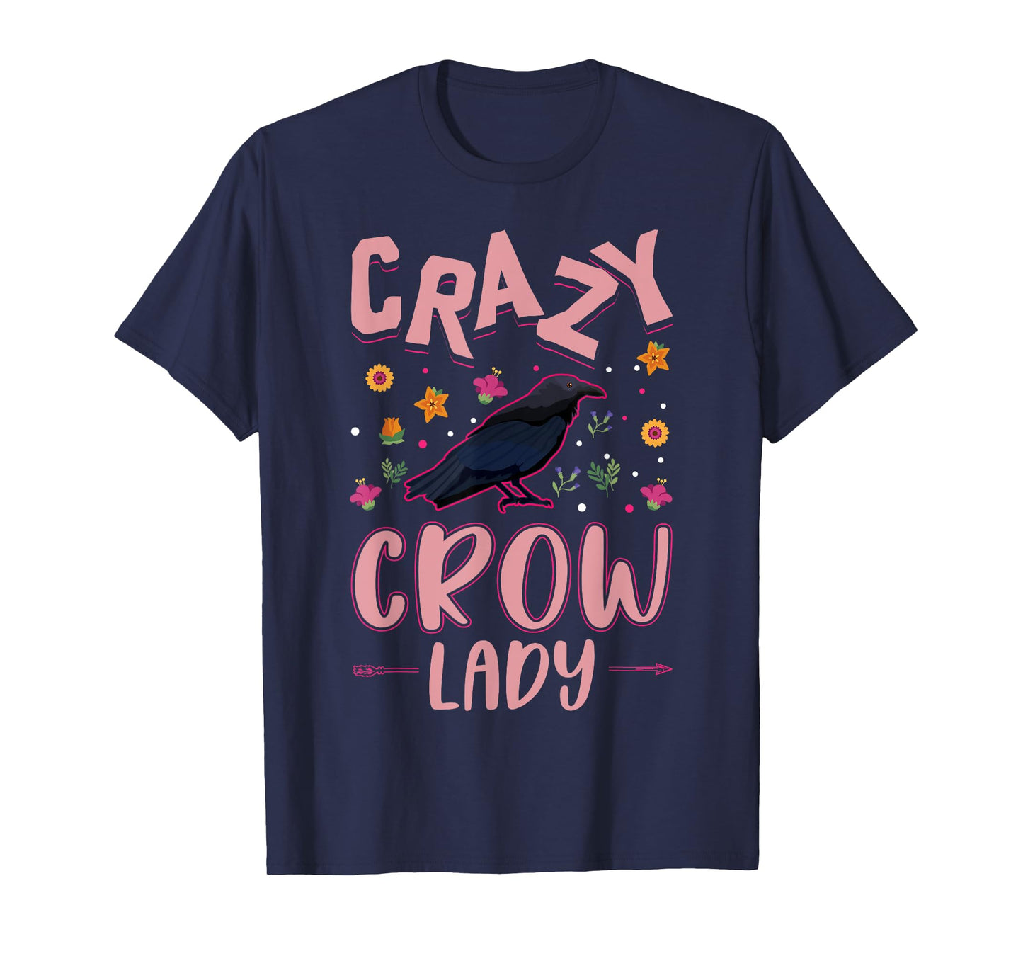 Crazy Crow lady Raven Girl Crow T-Shirt