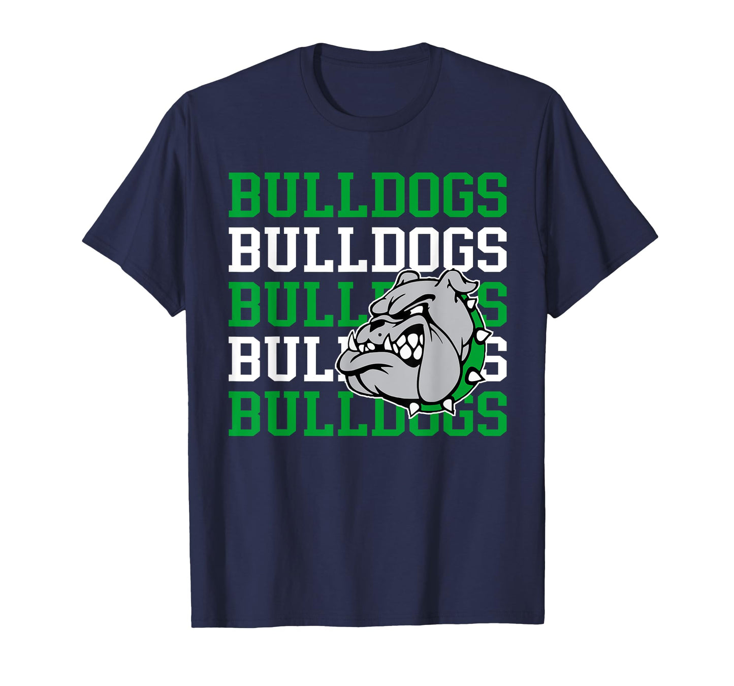 Green Bulldogs School Spirit Mascot Teacher Back to School T-Shirt