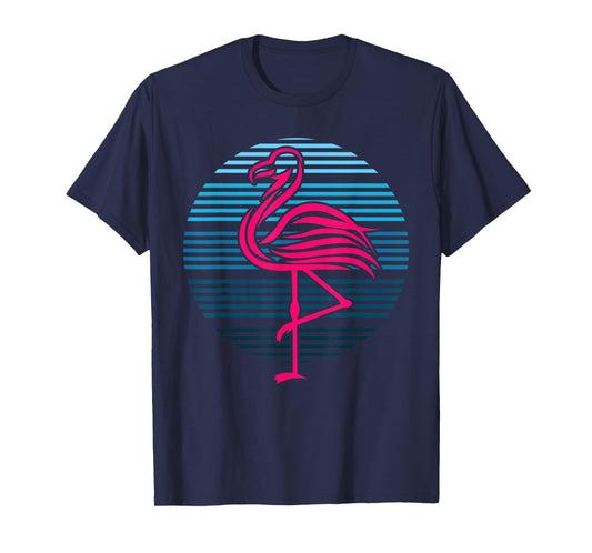 Flamingo Bird 80s Party Birthday Gift T-Shirt