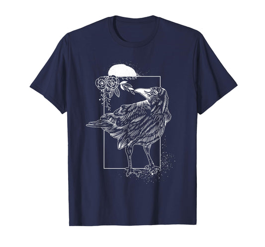 Raven Halloween Night Gift Idea Birds Crow T-Shirt